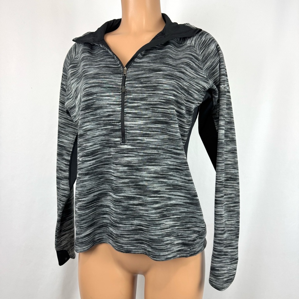 Columbia Optic Got It II 1/2 Zip Pullover sweater Heathered gray & black Sz L
